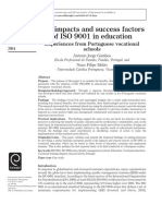 The Impacts and Success Factors of ISO 9001 in Education: Experiences From Portuguese Vocational Schools