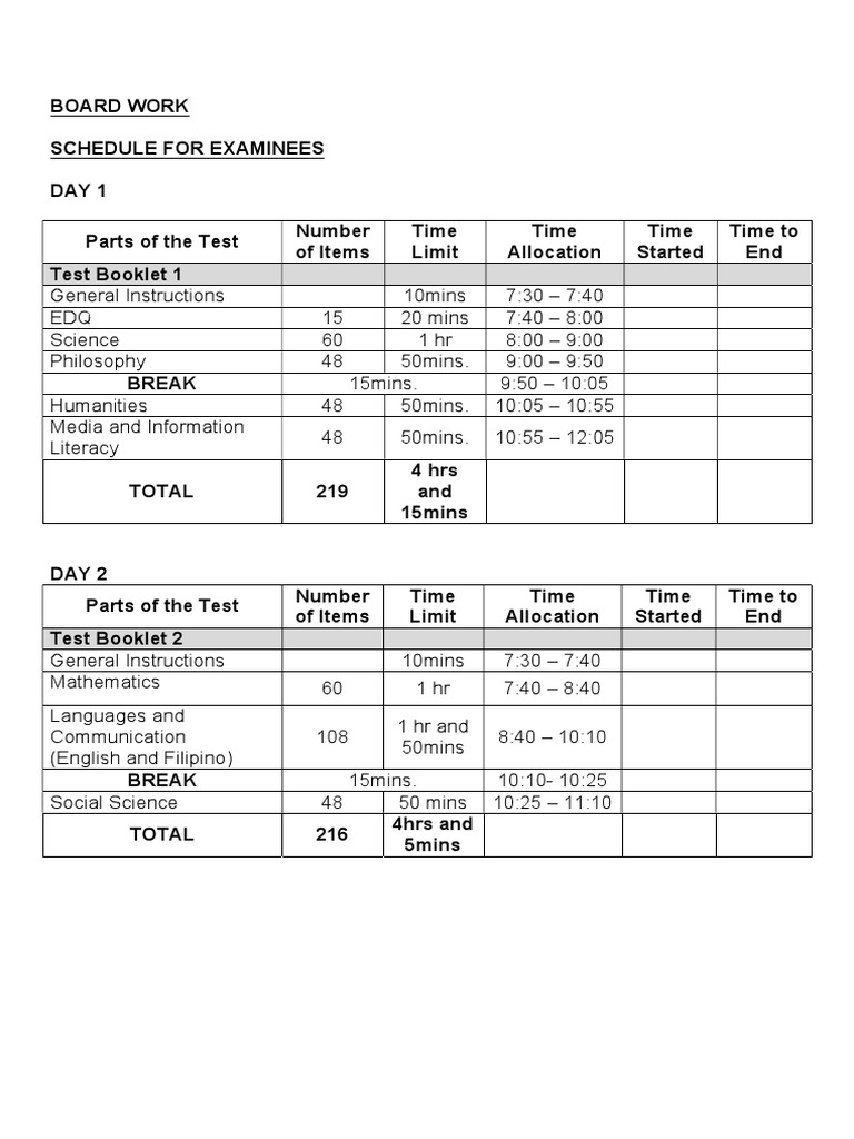 Board Exam Schedule 2023 | PDF
