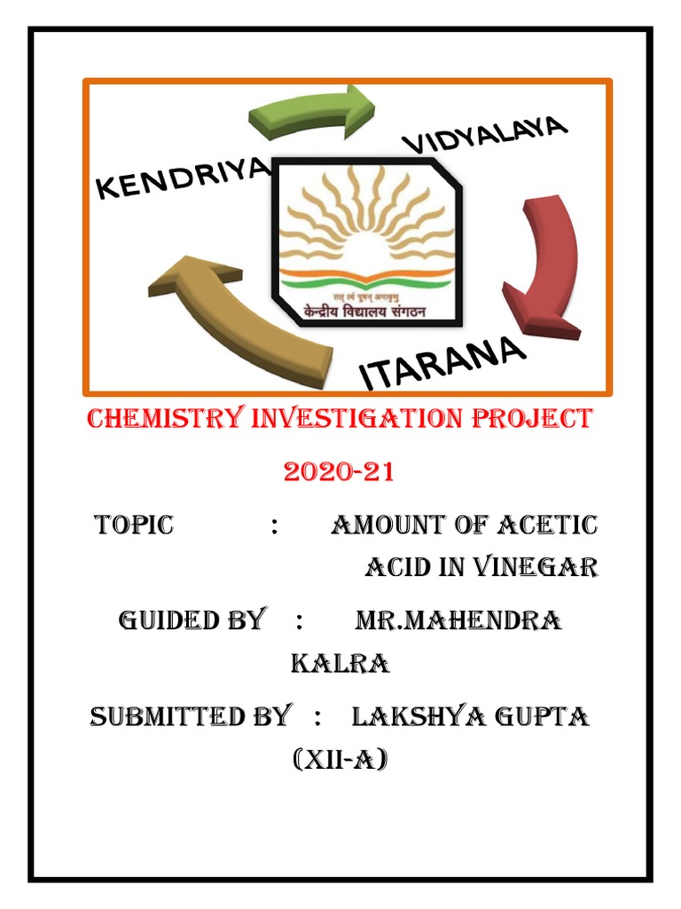 Determining the Acetic Acid Content of Different Vinegars Through