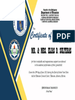 Certificate of Regognition For Parents
