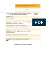 Declaracion y Condiciones de Salud Inicio de Turno