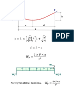 Formula for calculating the weight of symmetrical tendons