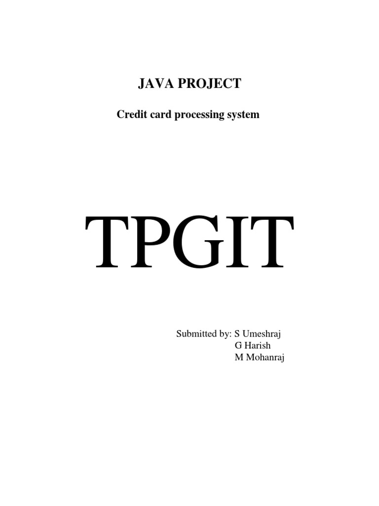 Credit Card Processing System | PDF | Credit Card | Use Case