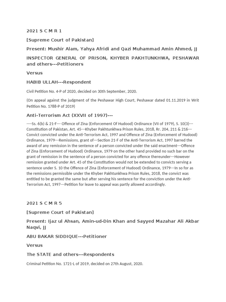 Analysis of Supreme Court of Pakistan Rulings on Criminal Appeals