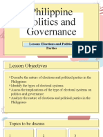 Lesson-Elections and Party System-Philippine Politics and Governance
