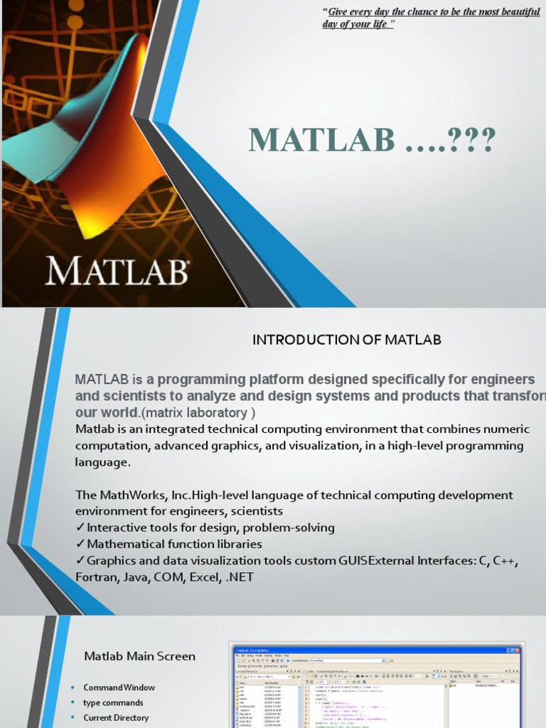 Matlab Introduction | PDF | Matlab | C++