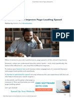 9 Quick Ways To Improve Page Loading Speed