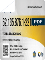 KPP Pratama Bangkinang NPWP16 0621 3587 6122 1000