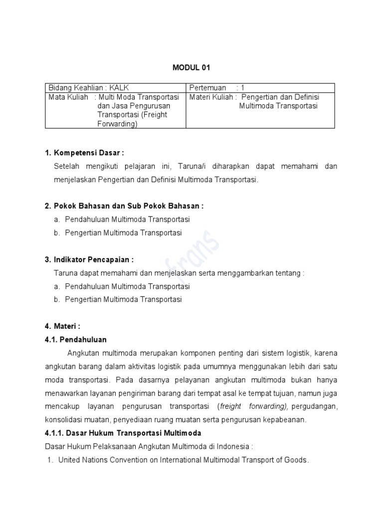 Modul 01 Multimoda Dan JPT 20201 | PDF
