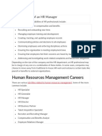 PURPOSES OF hrm