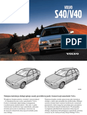 Volvo V40 - Książka Pojazdu | Pdf