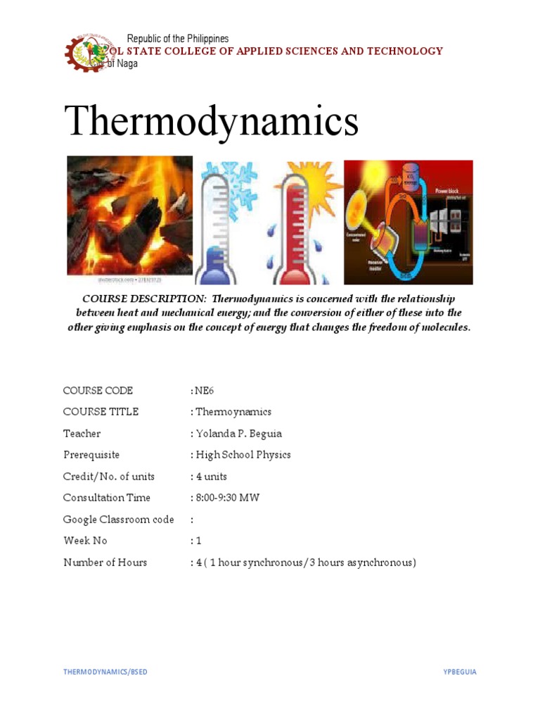 Module 1 Thermodynamics Pdf Temperature Thermodynamics