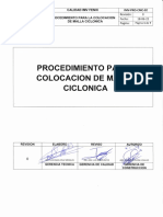 02 Procedimiento para Colocacion de Malla Ciclonica.