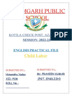 CHILD LABOR English Project