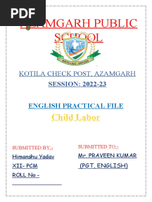 CHILD LABOR English Project
