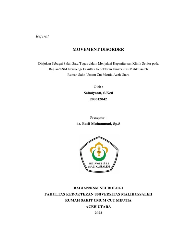 Referat movement disorder fixs pdf