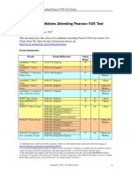 Pearson VUE Advice Sheet