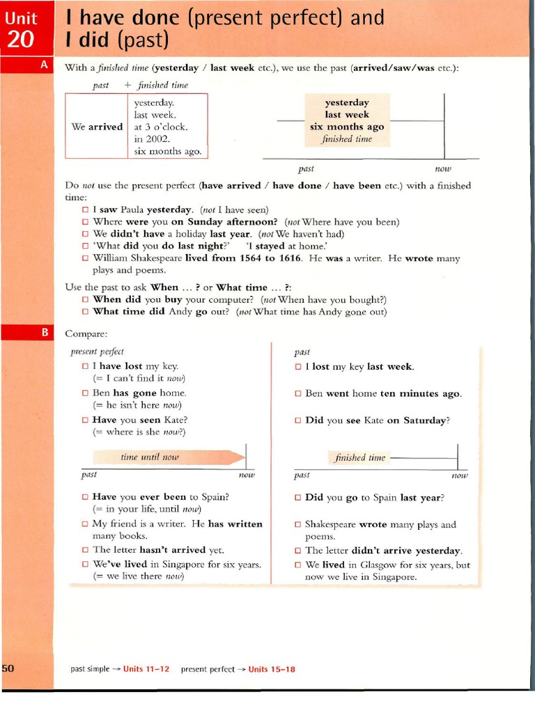 2B1 - Extra - Past - Simple - Present - Perfect | PDF