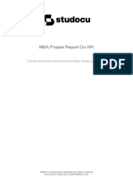 Mba Project Report On HR