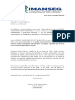 Carta de Presentacion Quimanseg