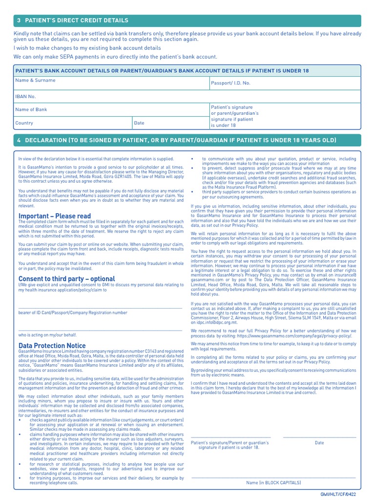 GMI Data Protection Notice | PDF | Insurance | Privacy