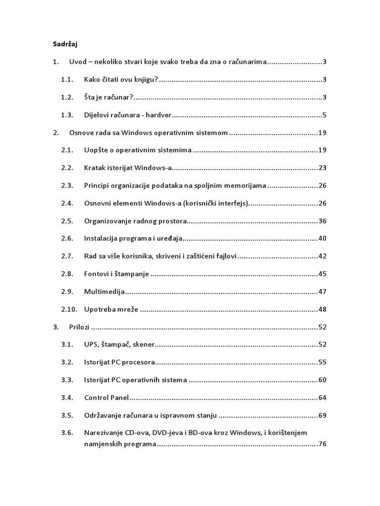 Osnove Upotrebe Racunara b5 | PDF
