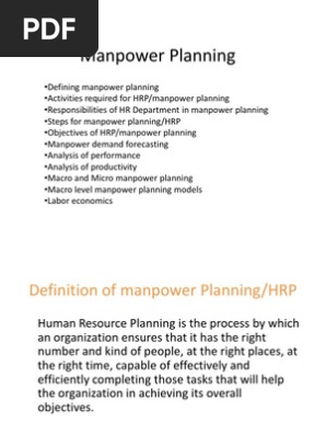Manpower Planning