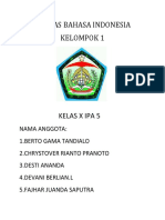 Tugas Bahasa Indonesia Kelas X Ipa 5 Kelompok1