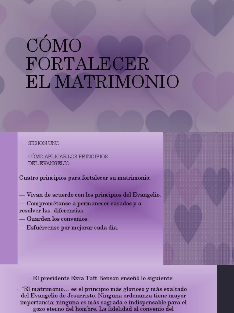 Sesion 1 Cómo Fortalecer El Matrimonio Pdf Pdf Amor Matrimonio