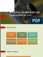 Diurnal Temperature Variation in Lpu