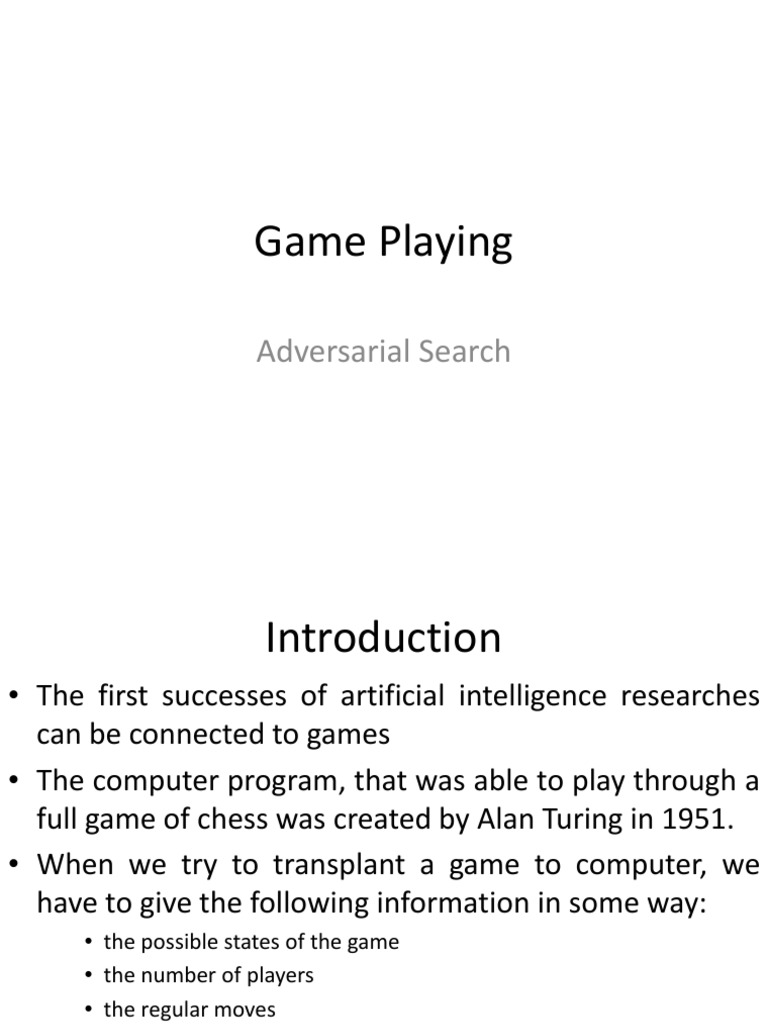 Game Playing | PDF | Applied Mathematics | Theoretical Computer Science