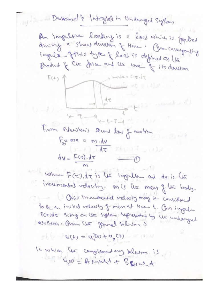 Duhamel's Integral PDF