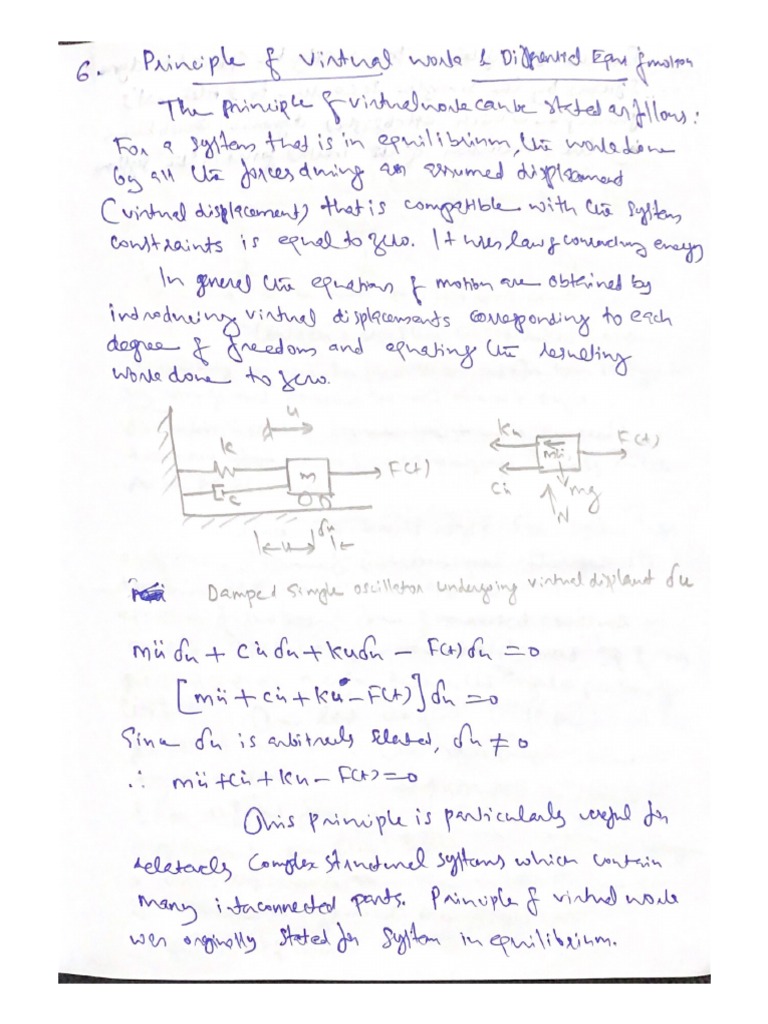 Principle of Virtual Work | PDF