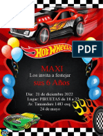 Invitacion Hot Wheels