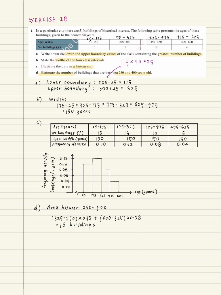 Frequency Density and Class Width Analysis | PDF