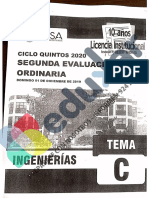 Examen de Admisión CEPREQUINTOS 2020 (2da Evaluación)