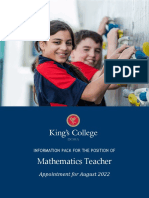 King's College Doha Candidate Information Pack (Mathematics)