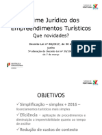 Novidades no Regime Jurídico dos Empreendimentos Turísticos