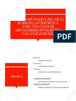 El Síndrome Inadecuado de La Hormona Antidiurética Como