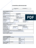 Ficha de Matricula 2022