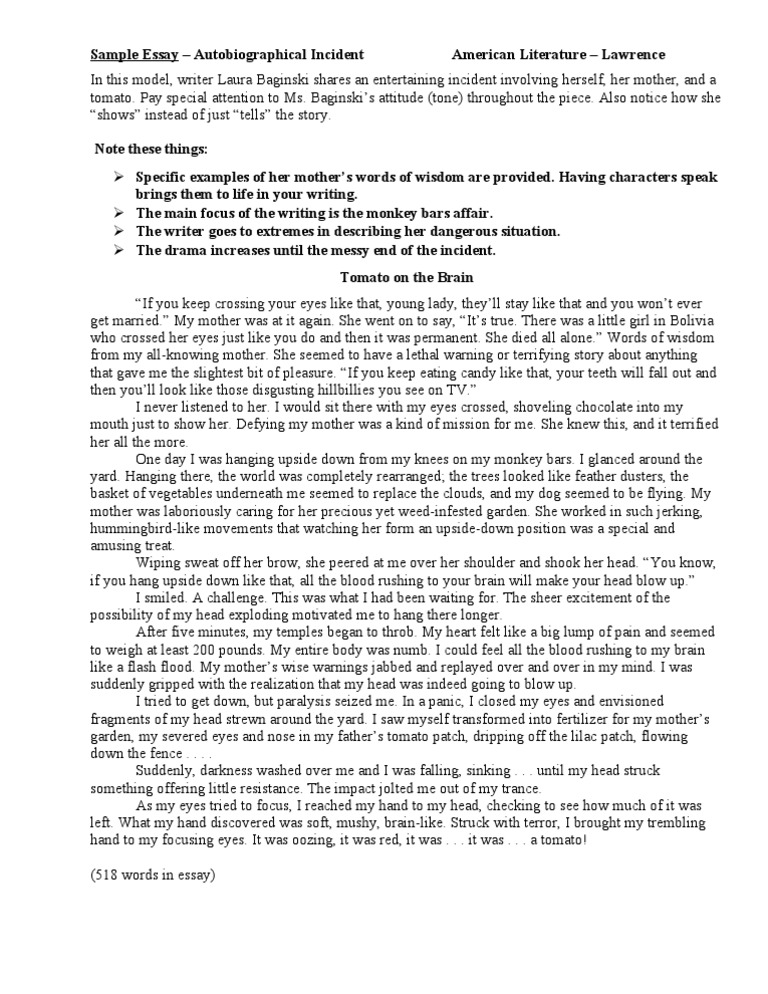 essay car accident story writing