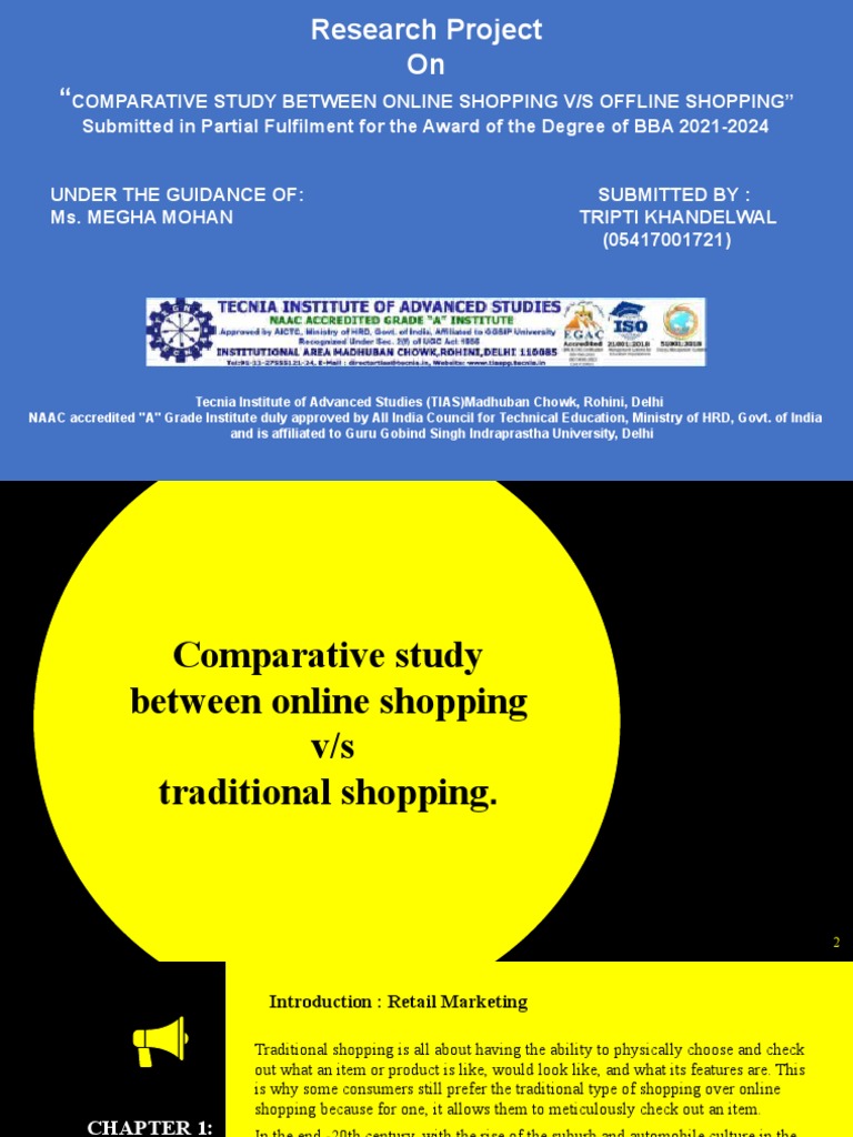 Ononline Vs Offline Shopping | PDF | Online Shopping | Retail
