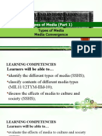 Types of Media Part 1 Types of Media and Media Convergence