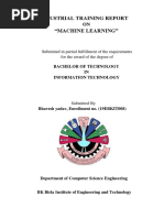 Training Report On Machine Learning