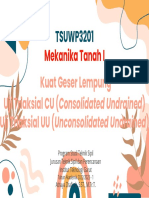 Kuat Geser Lempung (Triaksial CU & UU)