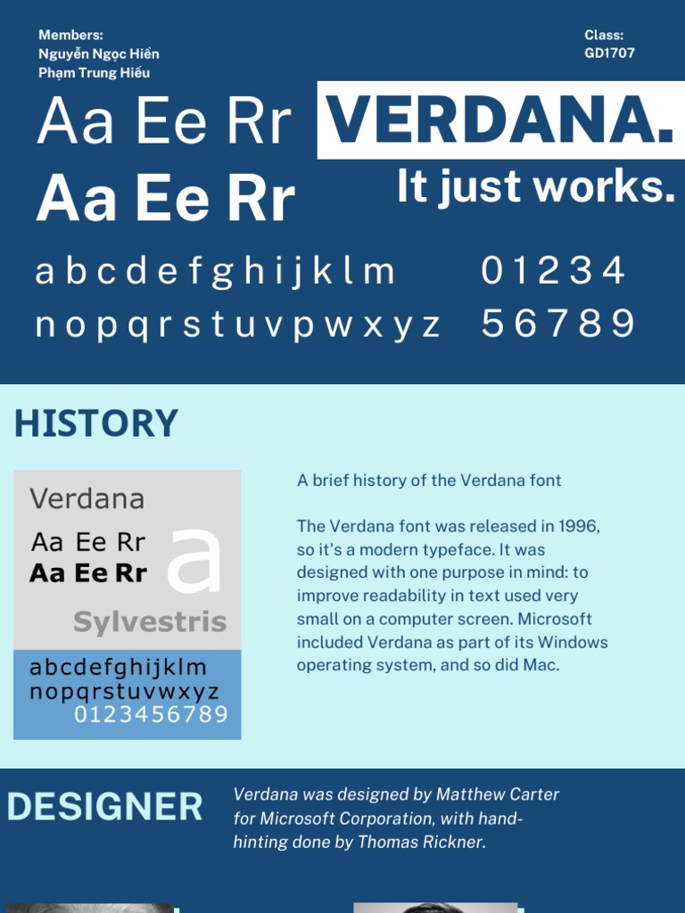 Verdana Font History and Usage | PDF | Verdana | Typefaces
