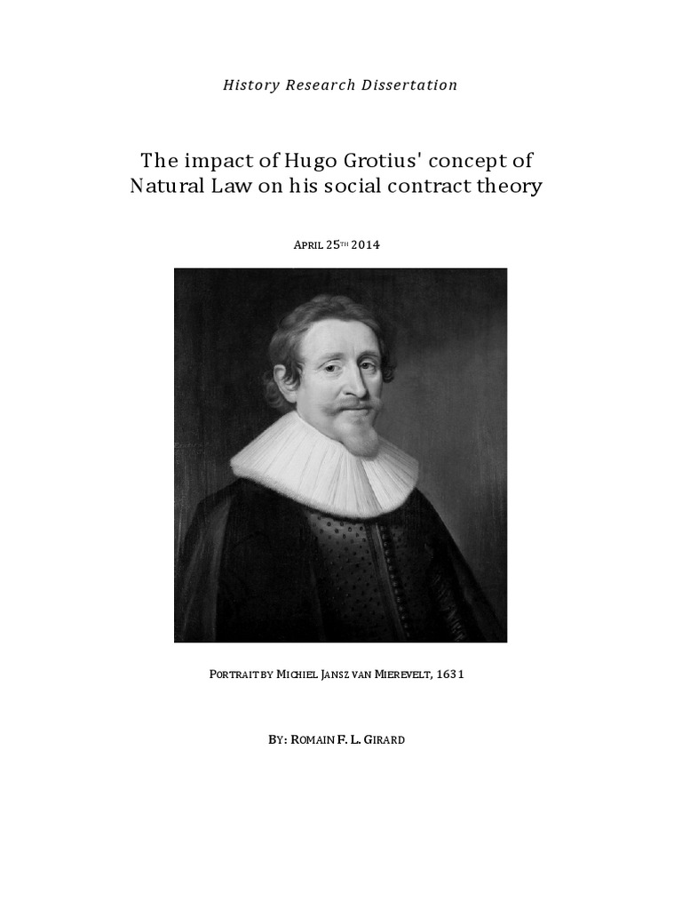 Hugo Grotius Natural Law and Social Cont | PDF | Natural Law | A Priori ...