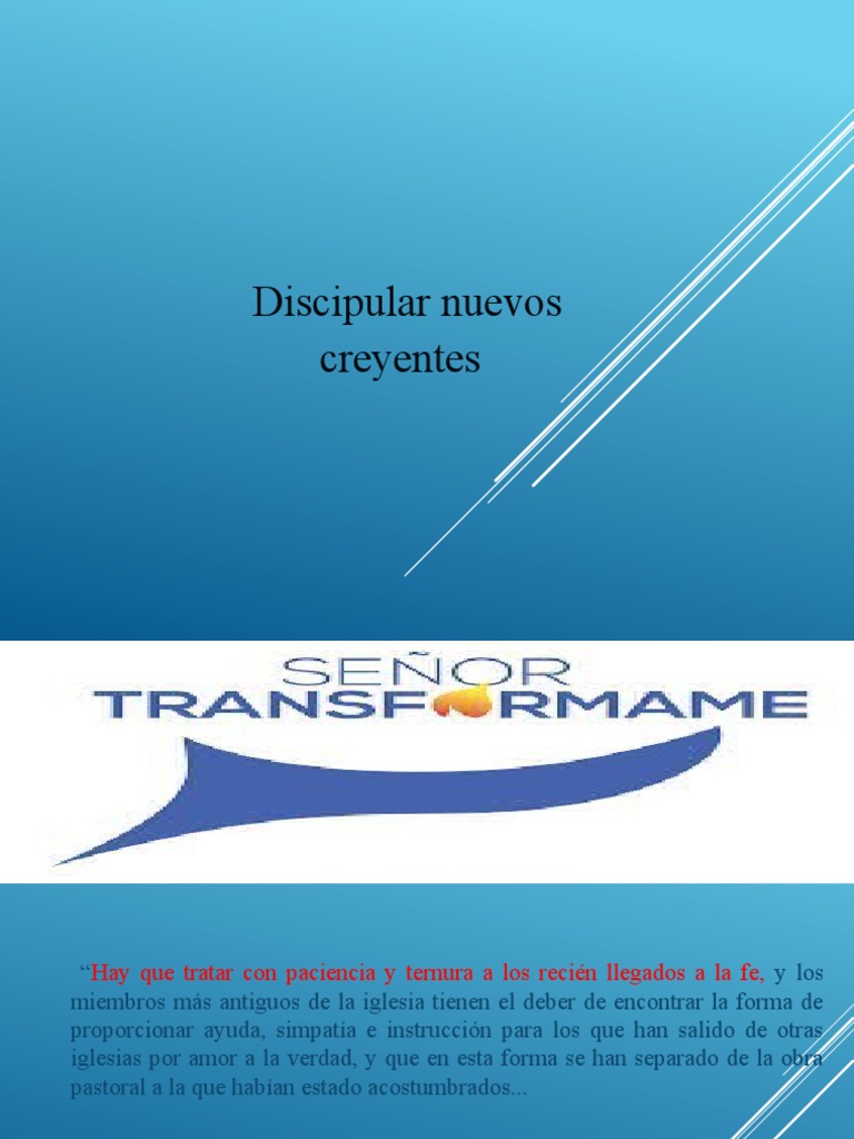 14-Discipular Nuevos Creyentes | PDF