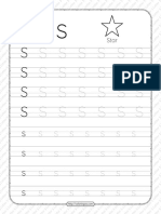 Printable Dotted Letter S Tracing PDF Worksheet