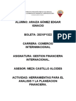 Actividad 4. Herramientas para El Análisis y Planeación Financiera - Araiza Gómez Edgar Ignacio